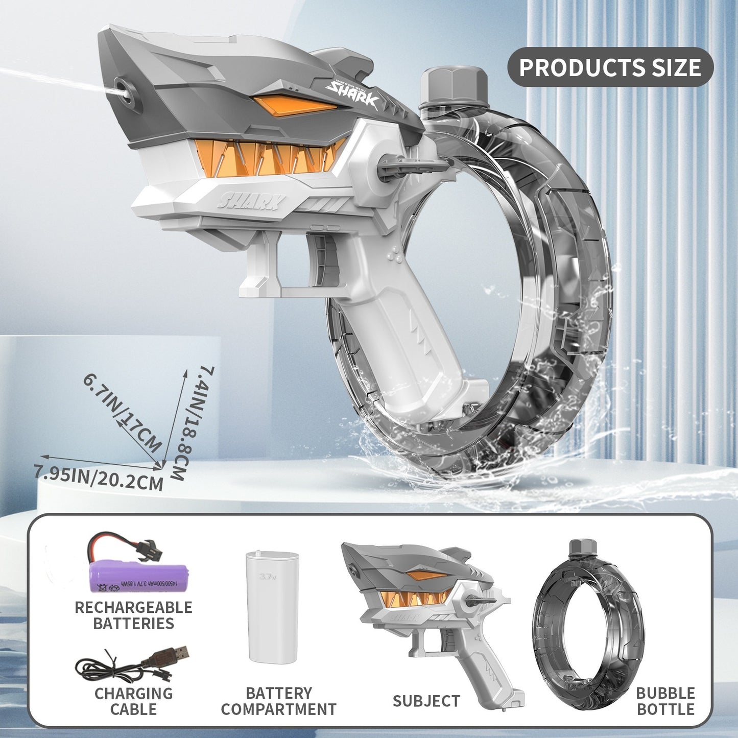 New Shark Electric Water Gun Toys Fully Automatic