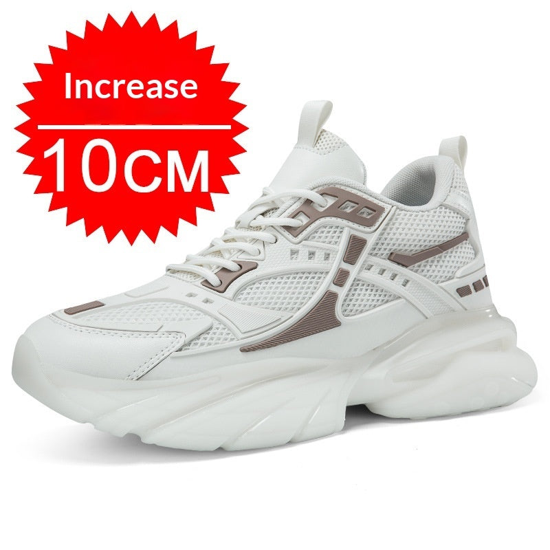Autumn Winter Mesh Breathable Invisible Height-Boosting Casual Sneakers