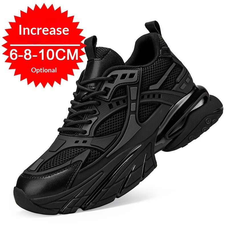 Autumn Winter Mesh Breathable Invisible Height-Boosting Casual Sneakers