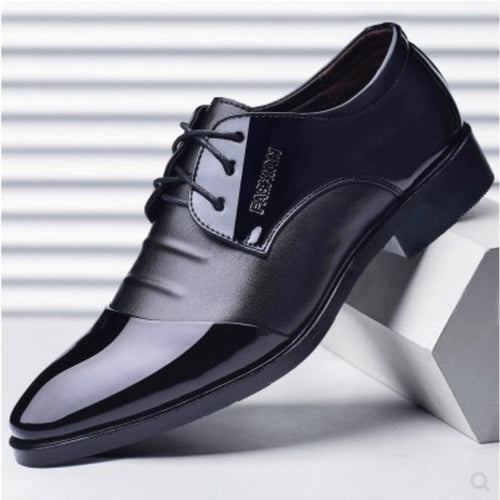 Men's Business Leather Shoes British Style Black