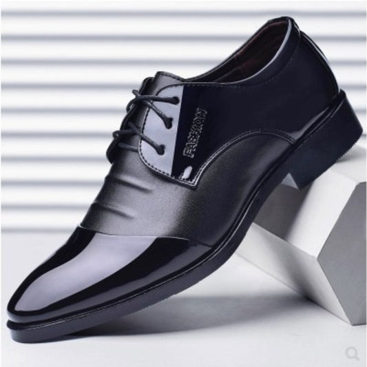Men's Business Leather Shoes British Style Black