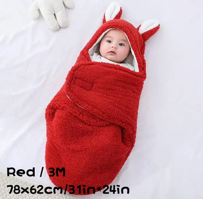 Super Soft Baby Sleeping Bag Fluffy Fleece Newborn Blanket
