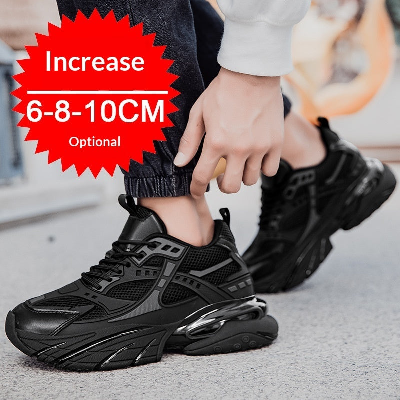 Autumn Winter Mesh Breathable Invisible Height-Boosting Casual Sneakers