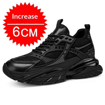 Autumn Winter Mesh Breathable Invisible Height-Boosting Casual Sneakers