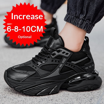 Autumn Winter Mesh Breathable Invisible Height-Boosting Casual Sneakers
